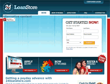 Tablet Screenshot of 24loanstore.com